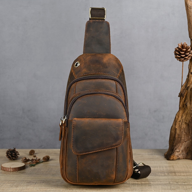Sling Backpack Shoulder - حقيبة صدر رجالية فاخرة متعددة الوظائف