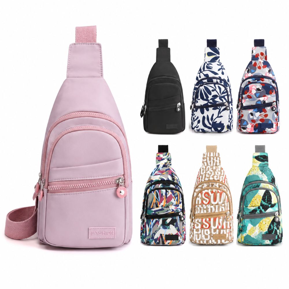 حقيبة صدر نسائية من النايلون م - مراجعة Sling Backpack Shoulder وسعره