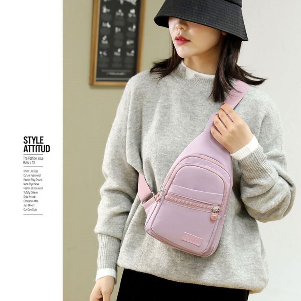 حقيبة صدر نسائية من النايلون م - مراجعة Sling Backpack Shoulder وسعره