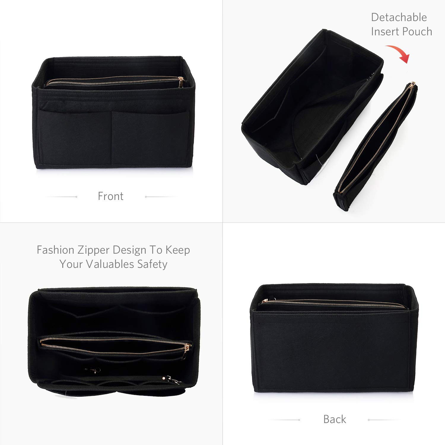 إدراج منظم محفظة اللباد - مقسم - مراجعة Backpack Insert Organizer وسعره