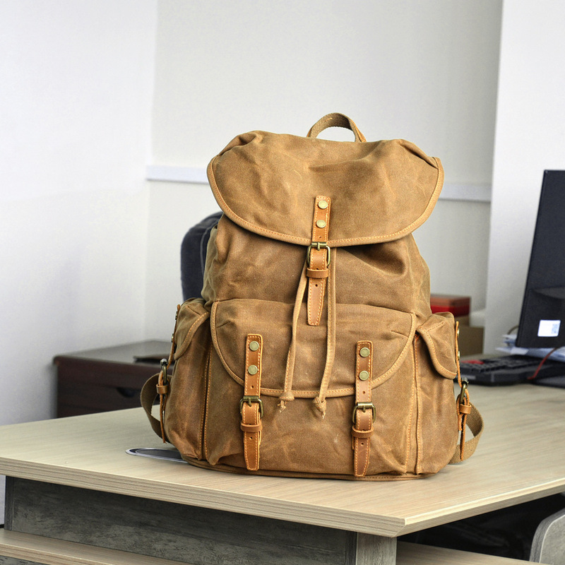 حقيبة ظهر كبيرة السعة من قماش  - مراجعة Canvas Backpack Casual وسعره