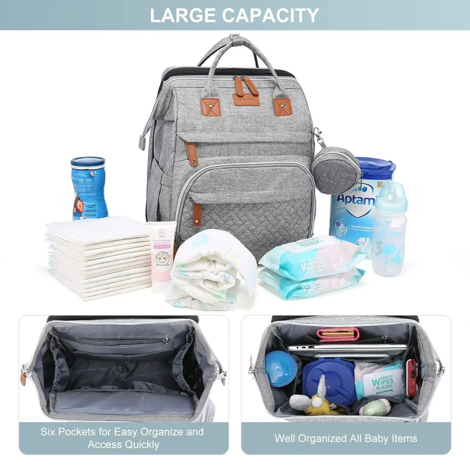 جديد أكياس تغيير الحفاضات الطف - مراجعة Backpack Diaper Bag وسعره