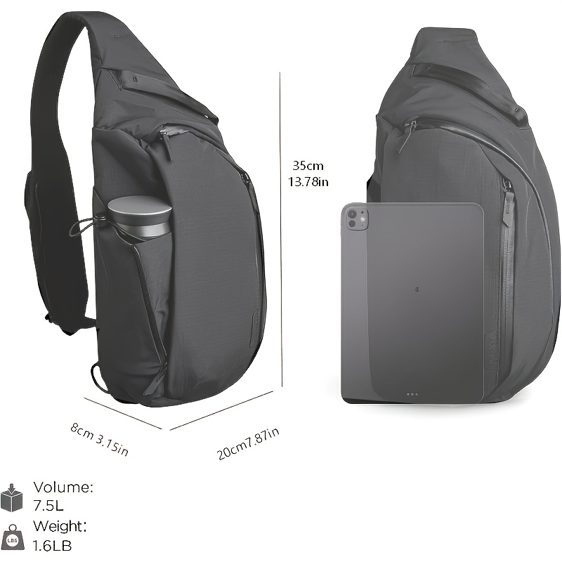 حقيبة صدرية للكتف الأيمن سعة 7 - مراجعة Sling Backpack Shoulder وسعره